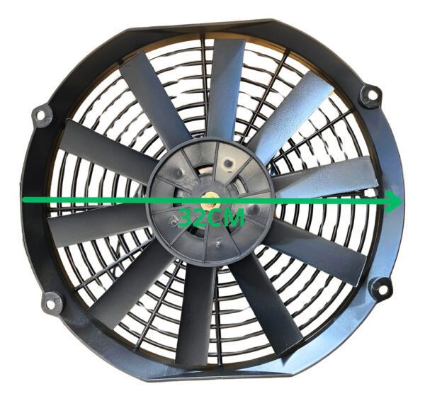 Electroventilador Universal 12v 80w 32cm