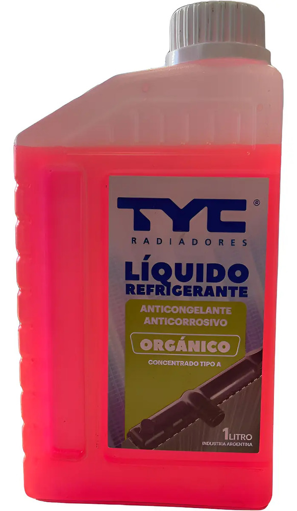 Liquido Refrigerante Organico Tyc Rojo 1 Litro Rojo