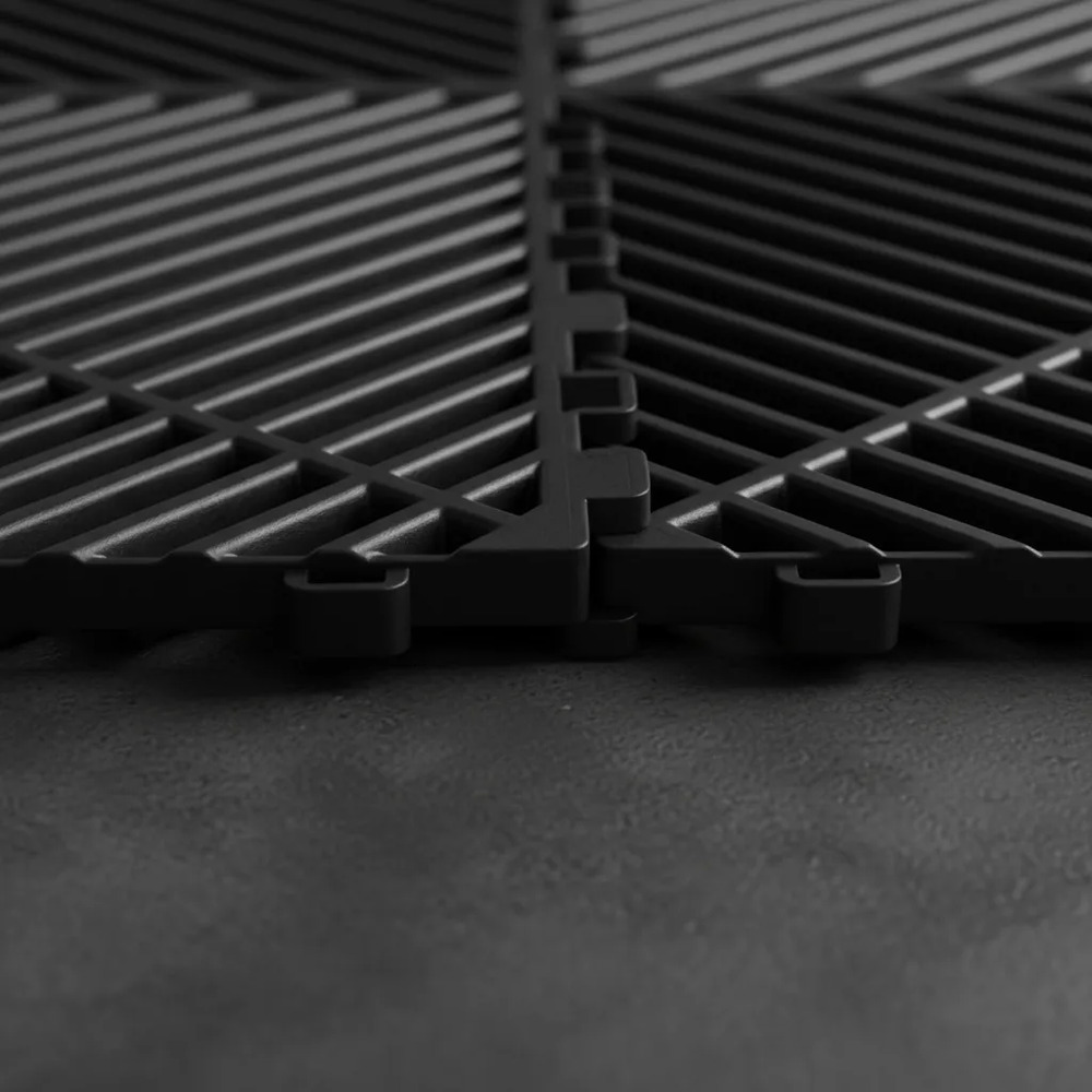 Piso De Plastico Encastrable 40x40cm Negro - Imagen 3