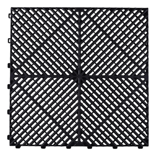 Piso De Plastico Encastrable 40x40cm Negro