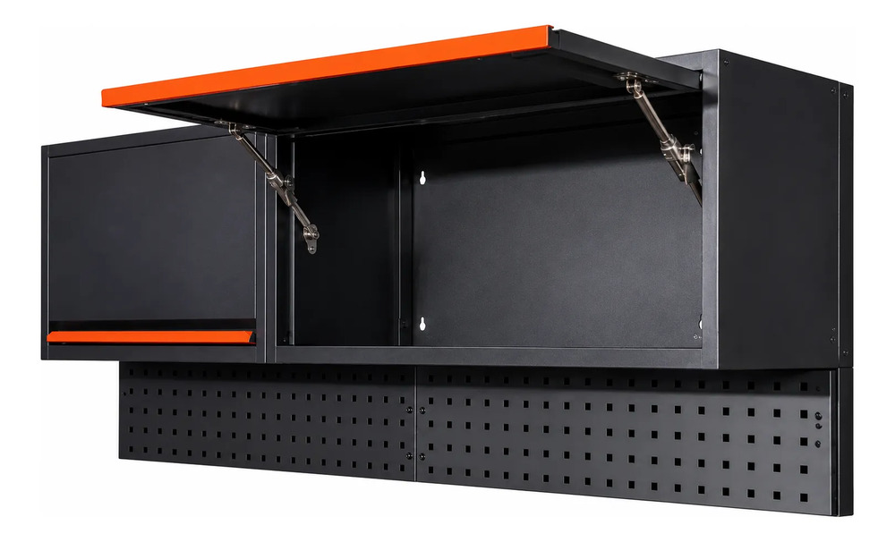Set Gabinetes Pared Mesa De Trabajo Mueble Para Taller Negro - Imagen 2