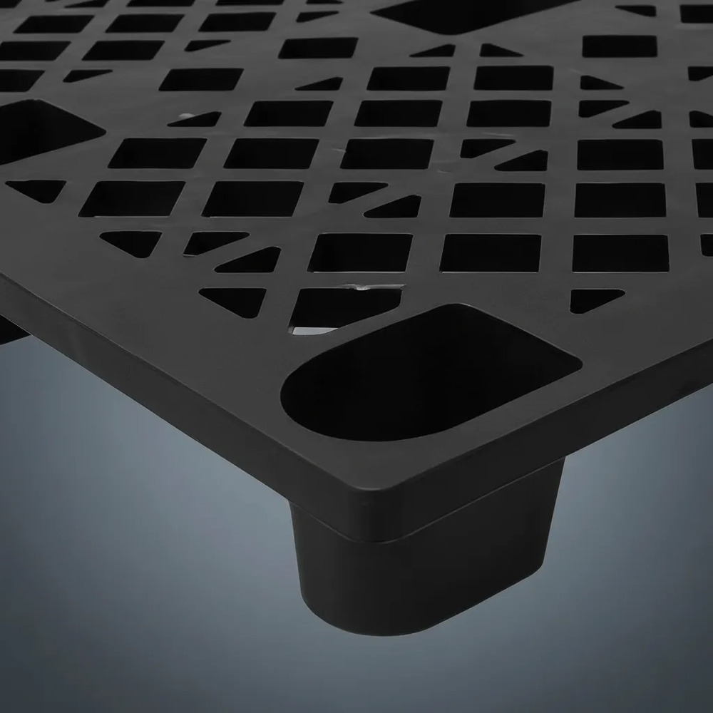Pallet Apilable De Plástico Negro Negro - Imagen 5