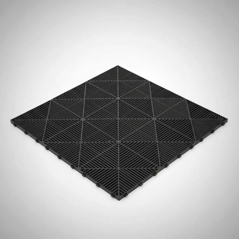 Piso De Plastico Encastrable 40x40cm Negro - Imagen 2