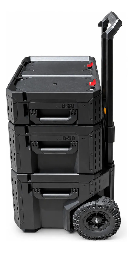 Caja De Herramientas Profesional Con Ruedas Calidad Premium Negro - Imagen 2