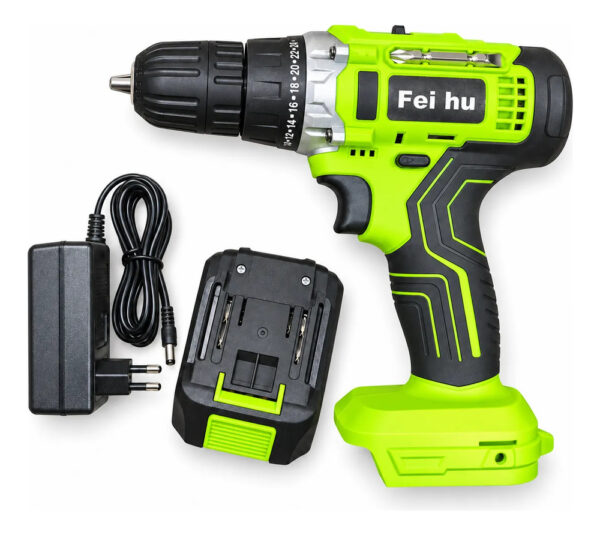 Taladro Atornillador Percutor Inalámbrico 21v Verde Lima 60