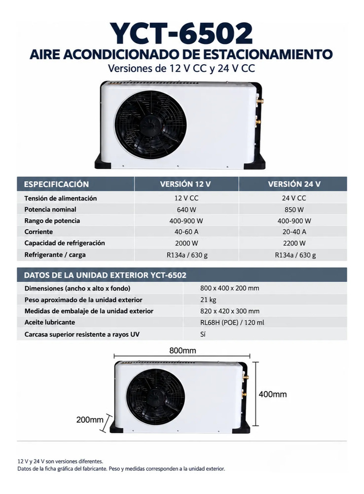 Equipo De Aire Acondicionado Para Camión / Motor Home 12v - Imagen 2